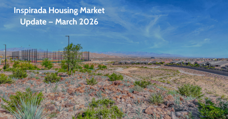 Inspirada neighborhood view — March 2026 housing market update
